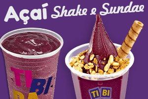 Milkshake e Sundae de Açaí Tibidabo